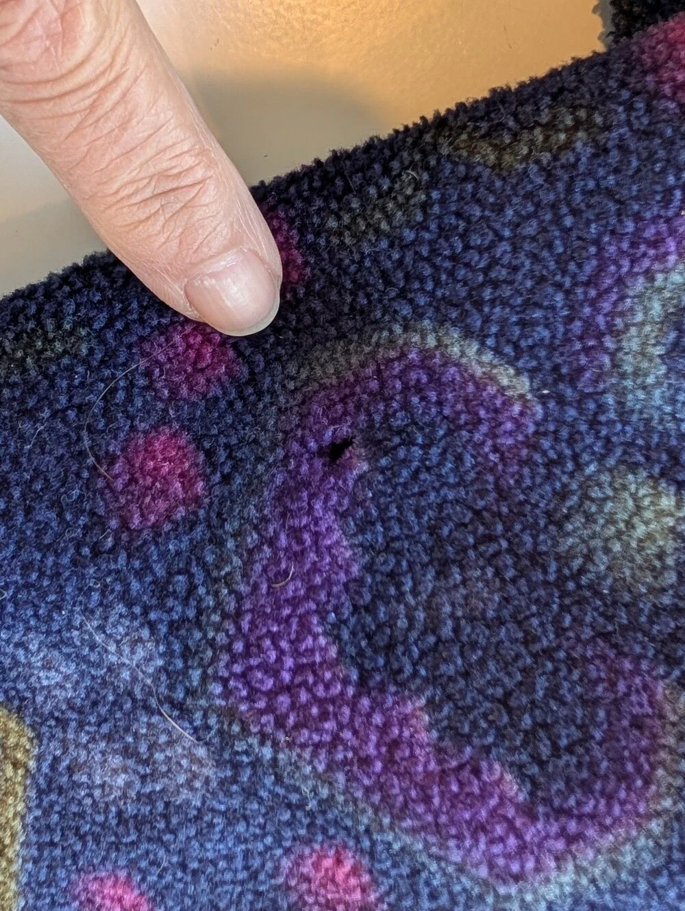 VINTAGE Patagonia 1990s Made In USA Fleece Snap Batik Purple Navy  XS